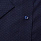 Granatowa taliowana koszula w błękitne łezki
