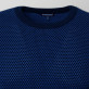Granatowy sweter w drobny wzór