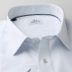 Biała klasyczna koszula w błękitny prążek