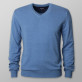 Niebieski gładki sweter