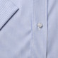 Biała taliowana koszula w niebieski prążek