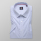 Biała klasyczna koszula w niebieski prążek