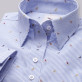 Wzorzysta bluzka w błękitno-białe paski