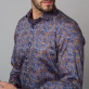Brązowa klasyczna koszula we wzory paisley