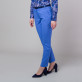 Niebieskie klasyczne spodnie garniturowe typu Long Size