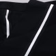 Czarne spodnie garniturowe z lampasem