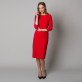 Elegancka czerwona dopasowana sukienka