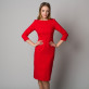 Elegancka czerwona dopasowana sukienka