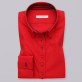 Czerwona bluzka z kontrastami