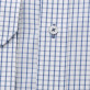 Biała taliowana koszula w niebieską kratkę 