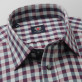 Fioletowo-szara klasyczna koszula w kratę