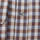 Brązowo-szara taliowana koszula w kratę