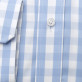 Taliowana koszula w błękitno-białą kratkę 