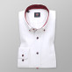 Biała klasyczna koszula z czerwonymi kontrastami