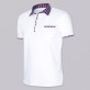 Biała koszulka polo z kolorowymi kontrastami
