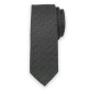 Wąski czarny krawat w kropki