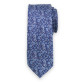 Wąski granatowy krawat w niebieskie kwiaty