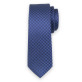 Wąski niebieski krawat w pepitę