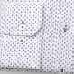 Biała taliowana koszula w kółka