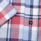 Taliowana koszula w czerwono-błękitną kratę