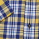 Klasyczna koszula w niebieską, żółtą i białą kratę