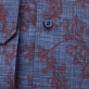 Granatowa taliowana koszula w kwiecisty wzór