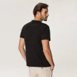 Czarny t-shirt męski Willsoor (3XL - 5XL)