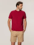 Bordowy t-shirt męski Willsoor