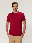 Bordowy t-shirt męski Willsoor