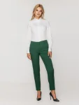 Zielone spodnie garniturowe Long Size