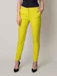 Limonkowe spodnie garniturowe