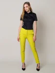 Limonkowe spodnie garniturowe