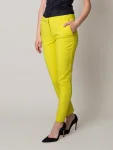 Limonkowe spodnie garniturowe