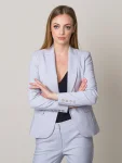 Jasnoszara marynarka damska