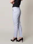 Jasnoszare spodnie garniturowe Long Size