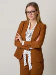 Brązowa marynarka damska