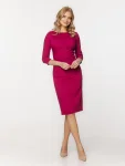 Elegancka fuksjowa sukienka