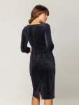 Elegancka granatowa sukienka