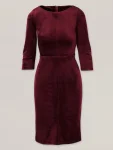 Elegancka bordowa sukienka