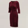 Elegancka bordowa sukienka