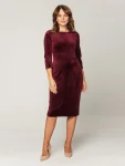 Elegancka bordowa sukienka