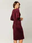 Elegancka bordowa sukienka