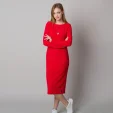 Czerwona sukienka dzianinowa
