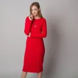 Czerwona sukienka dzianinowa