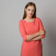 Łososiowa sukienka