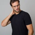 Czarny t-shirt męski