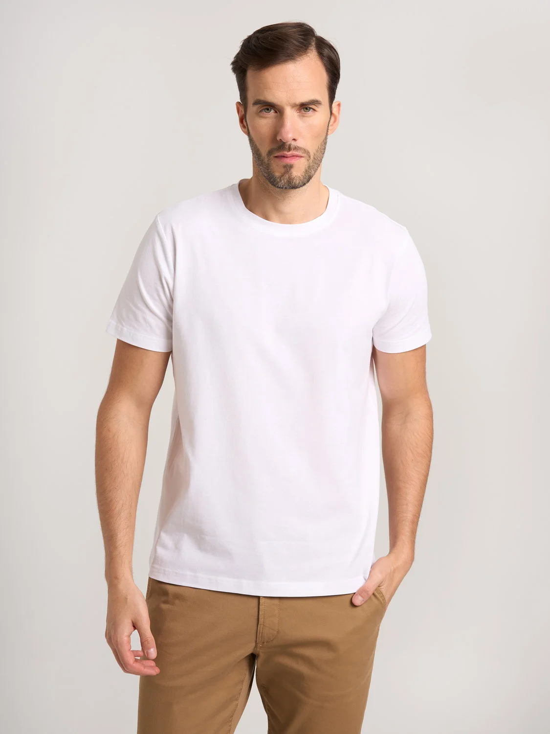 Biały t-shirt męski P Club
