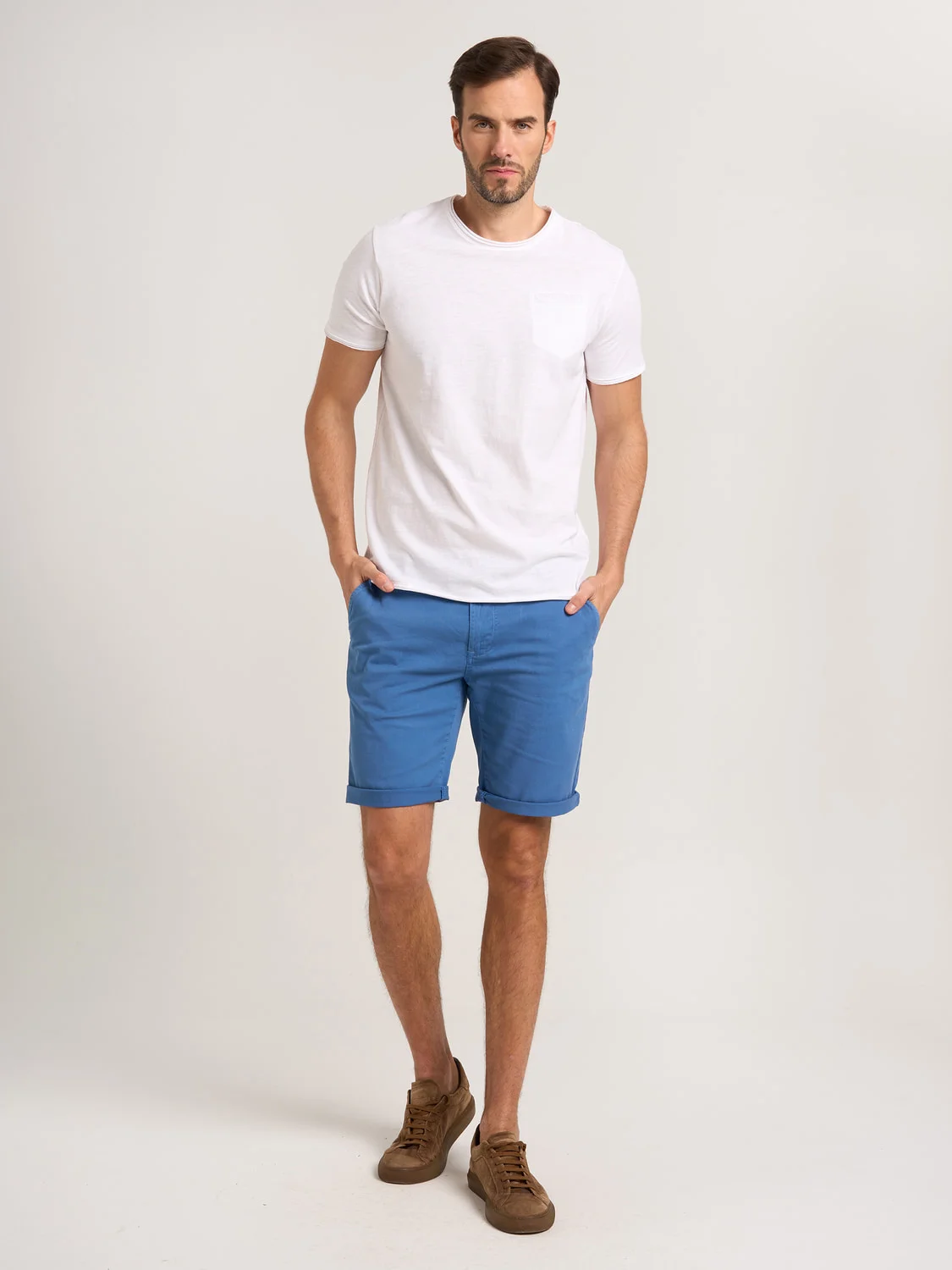 Biały t-shirt męski P Club