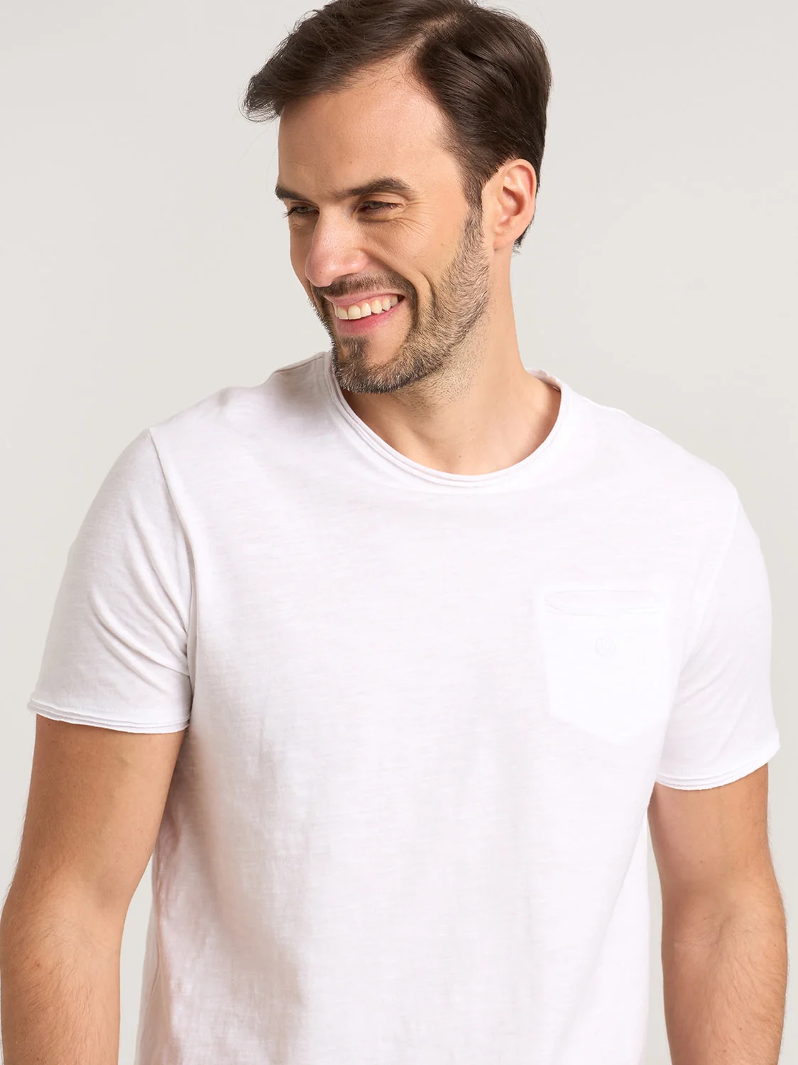 Biały t-shirt męski P Club