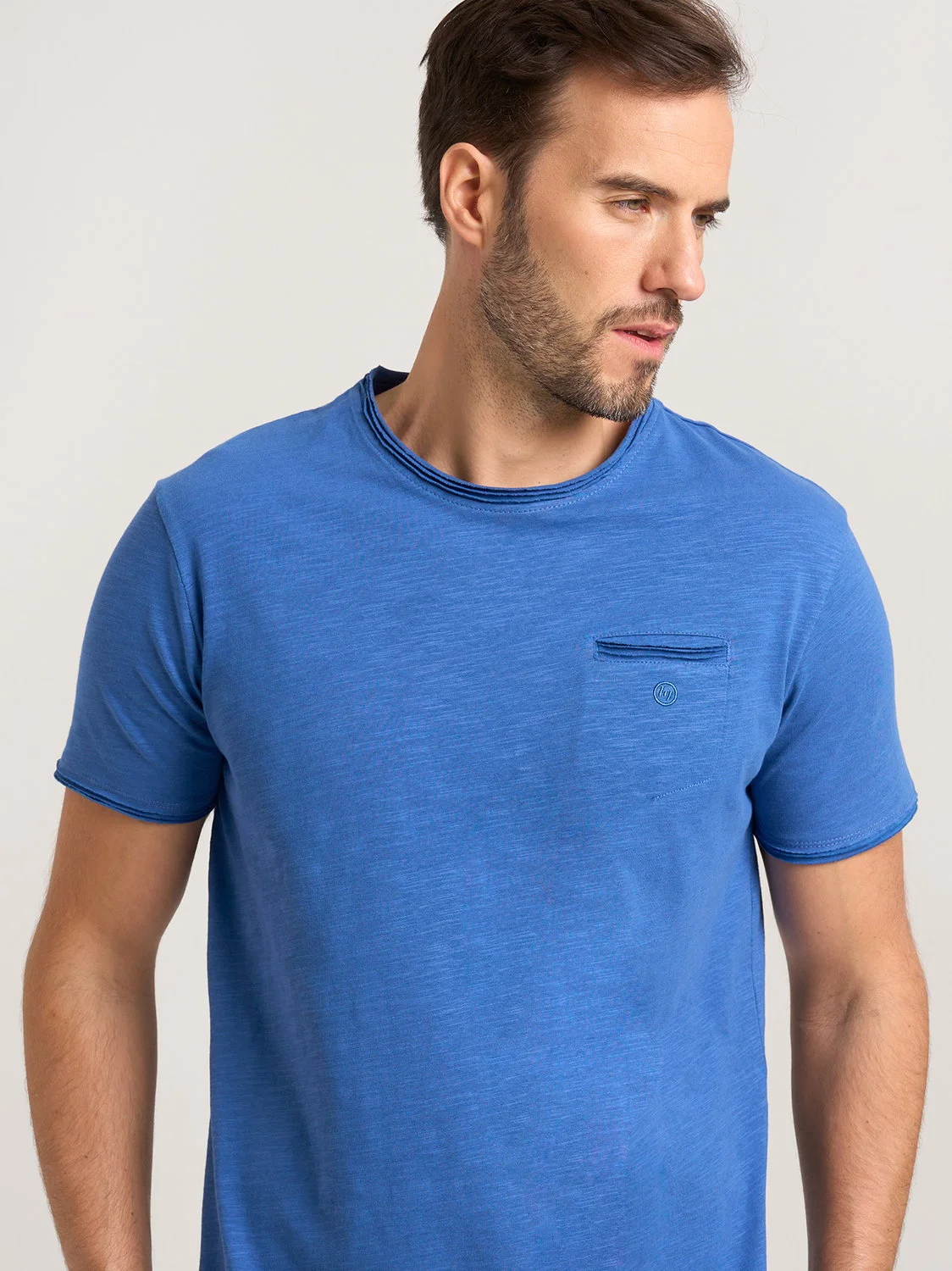 Niebieski t-shirt męski P Club
